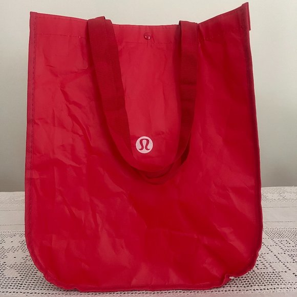 Lululemon red & white large reusable tote bag - Picture 4 of 6
